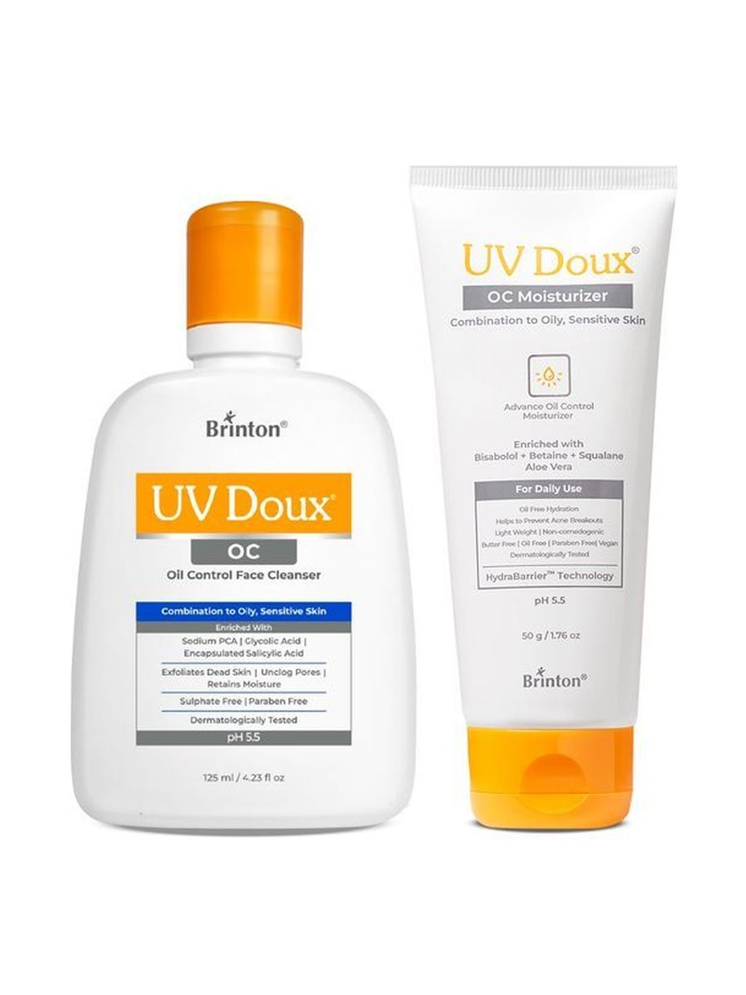 Brinton Set Of 2 UV Doux Oc Face Cleanser - 125 ml & Moisturizer - 50 g-image-30