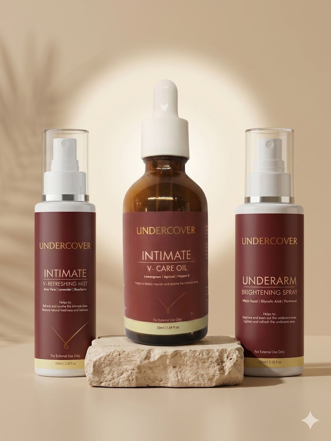 Undercover Pack of 3 Underarm Brightening Spray, Intimate Mist & Intimate V-Care Oil-picture-39