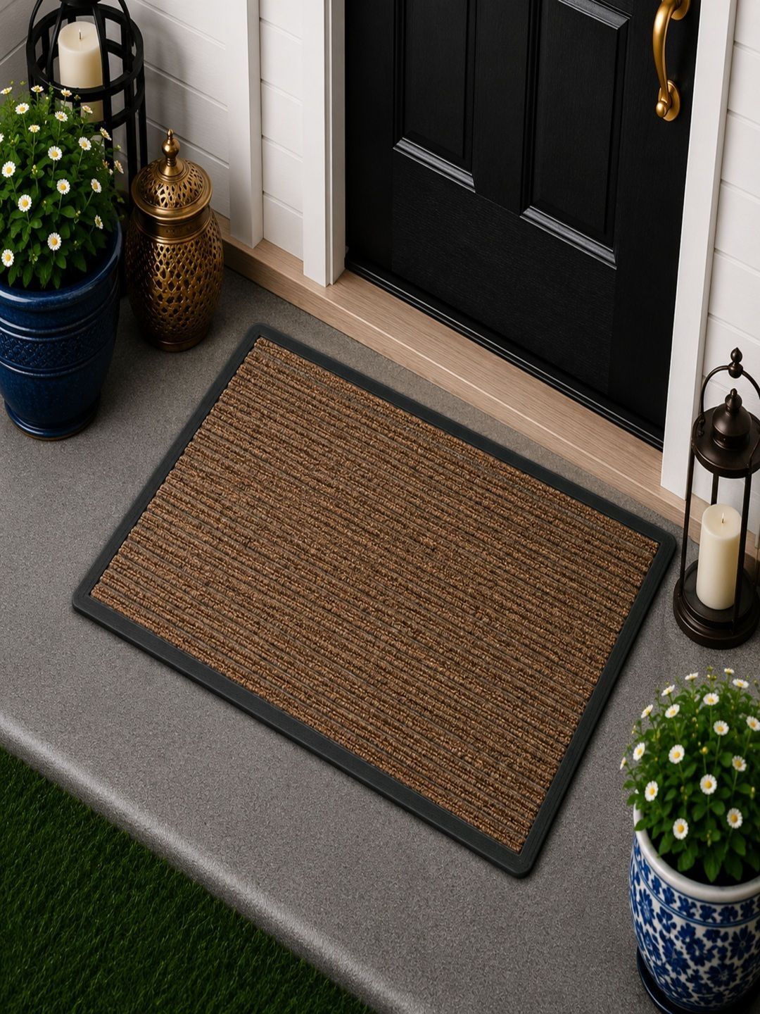 Status Brown & Beige Super Soft Anti-Slip Doormat-picture-24