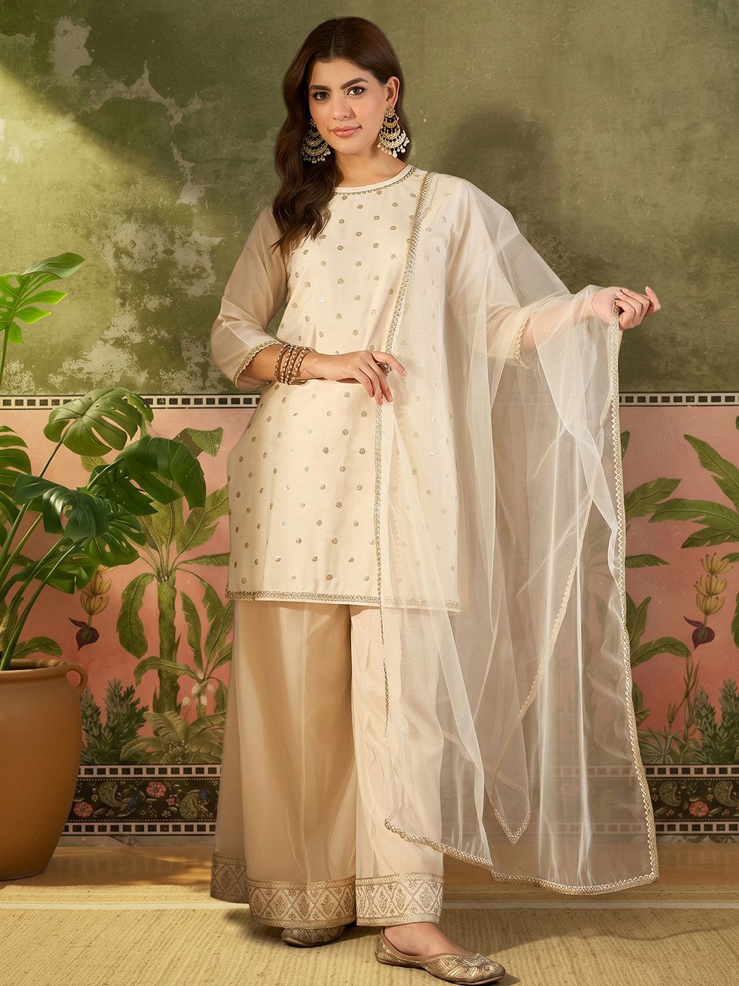 Sangria Embroidered Round Neck Kurta Sets-picture-23