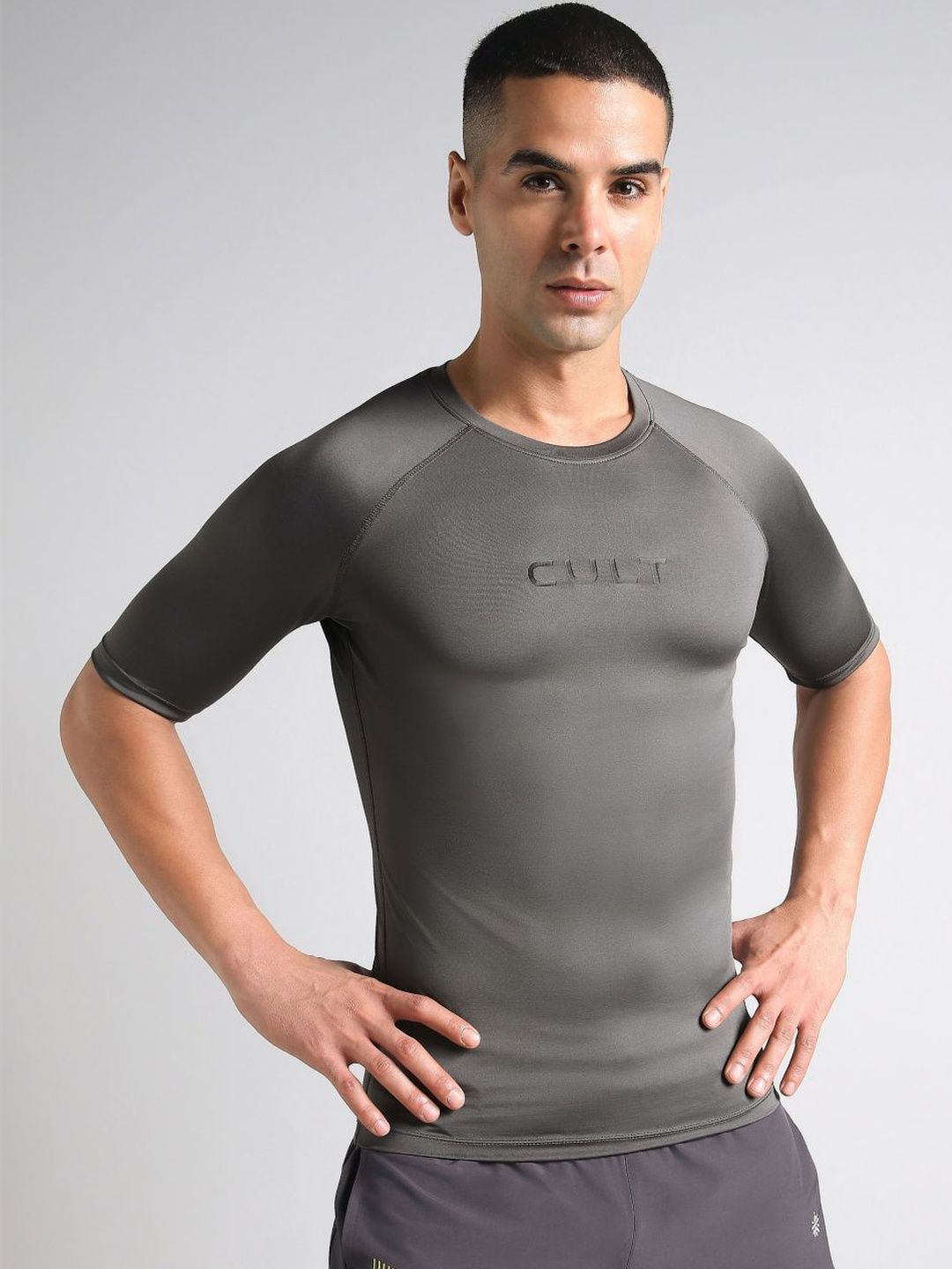 CULT Men Dark Grey Power Compression Full Sleeve T-shirt-image-35