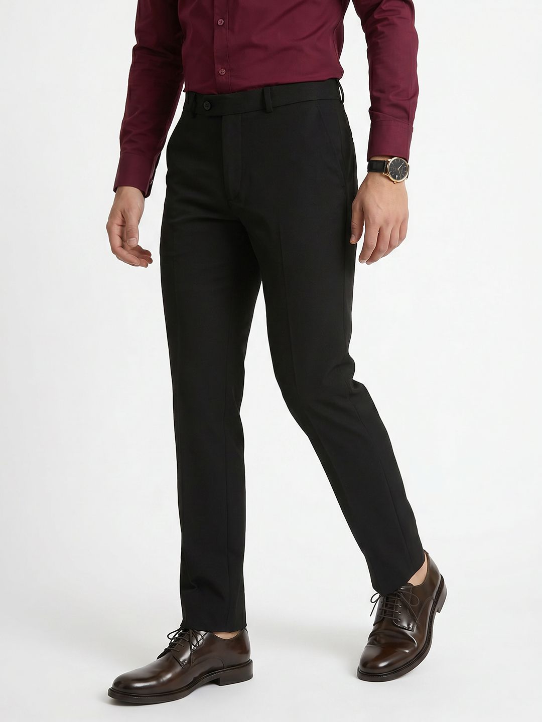 Peter England Men Slim Fit Formal Trouser-picture-54