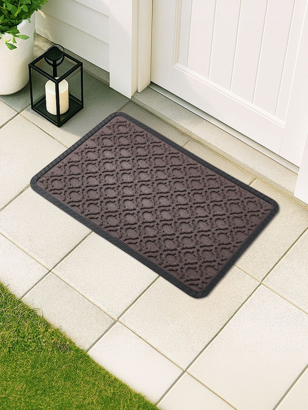 Home Centre Corsica Black & Brown Textured Tufted Doormat-picture-28