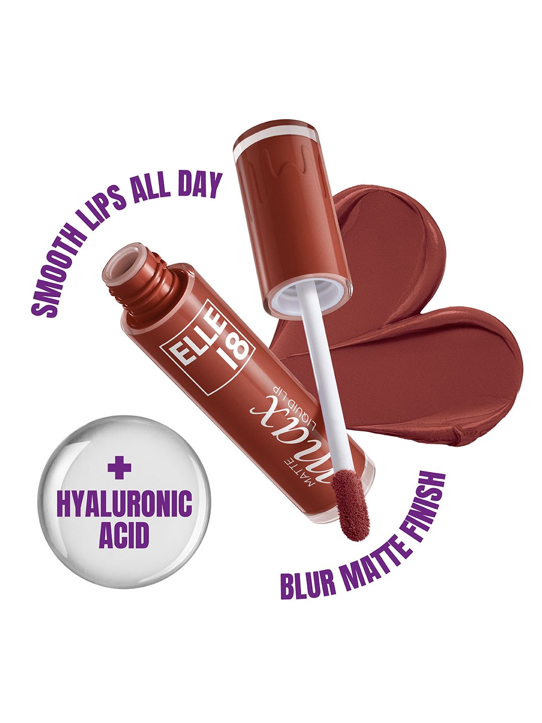 elle 18 Elle18 Matte Max Transferproof Liquid Lipstick - Cocoa Sprinkle-picture-22