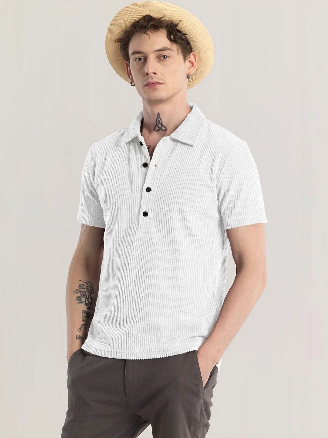 HOODLER Men Polo Collar T-shirt-image-44