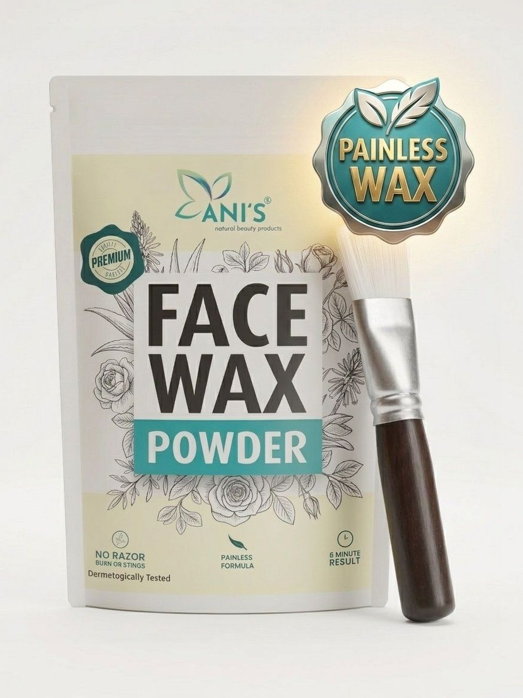 ANI'S Set Of 3 Face Wax Powder, Rose Water & Face Brush-picture-32