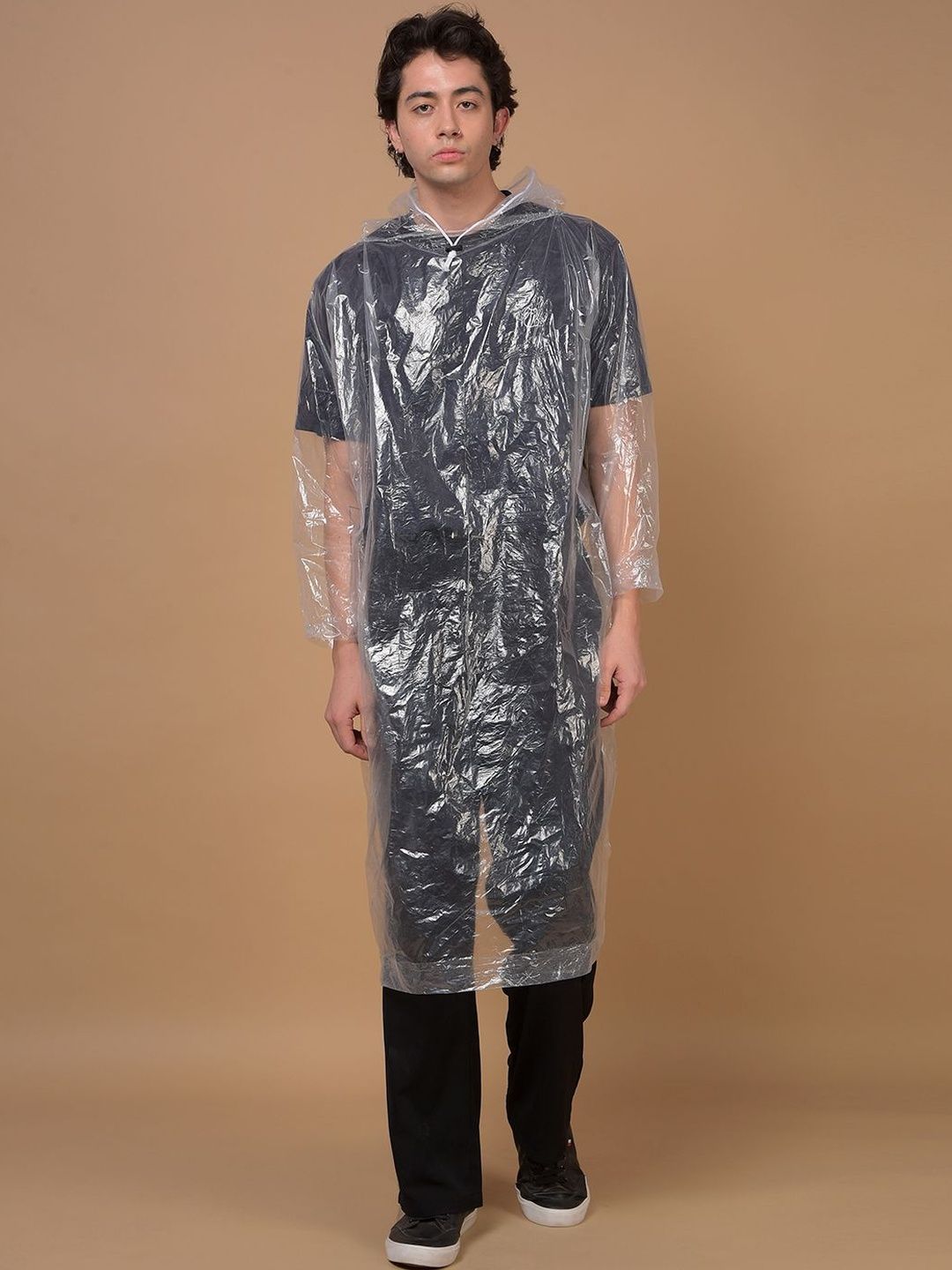 Dollar Unisex Waterproof PVC Rain Poncho with Adjustable Hood-picture-21
