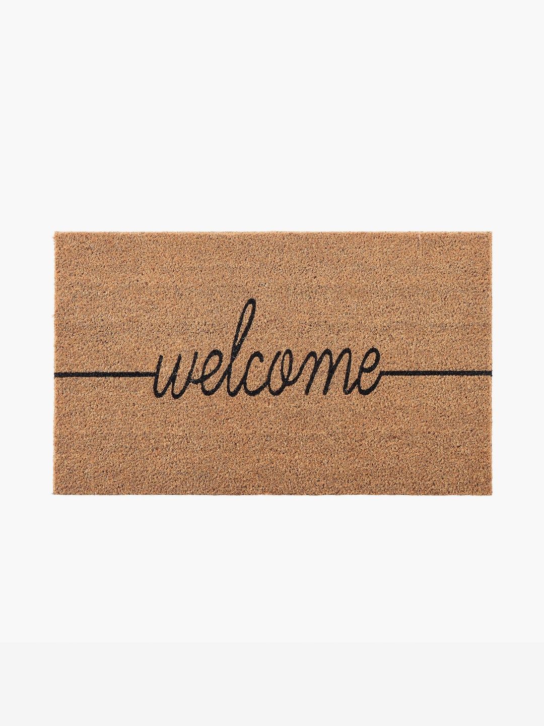 Home Centre Stencila Brown & Black Coir Welcome Printed Doormat-picture-35