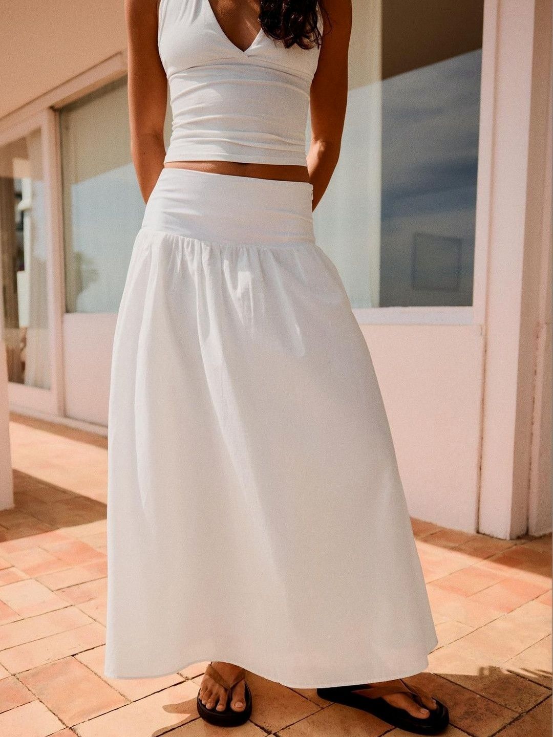 Bershka Obi Belt Midi Skirt-picture-31