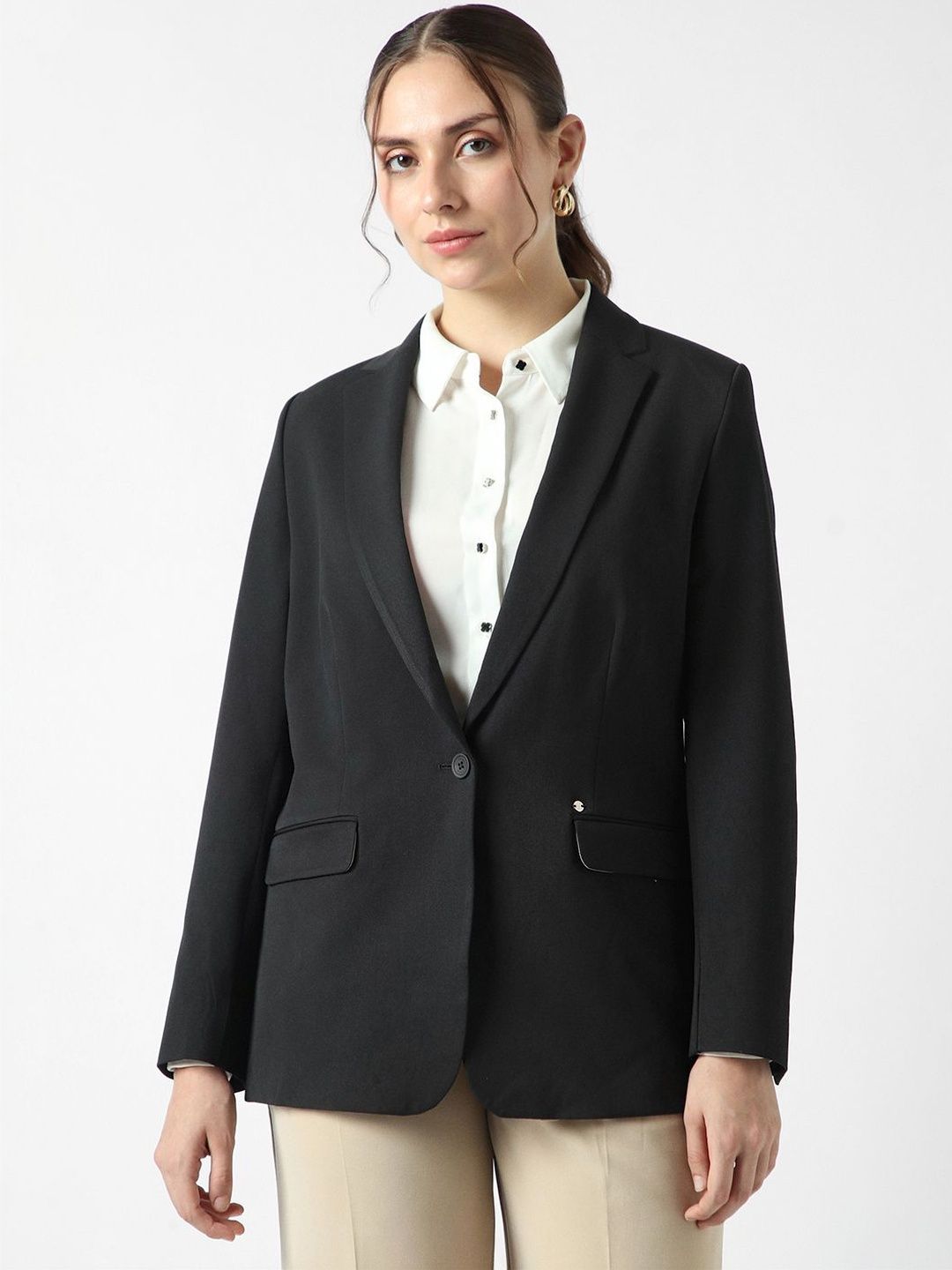 Van Heusen Woman Notched Lapel Single-Breasted Formal Blazers-picture-25