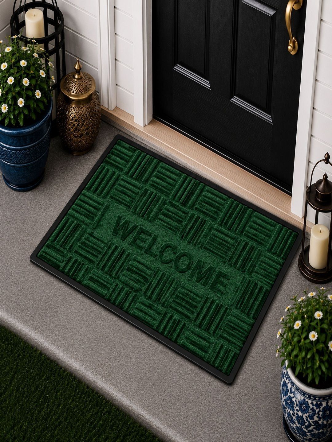 Status Green & Black Super Soft Anti-Slip Doormat-image-49