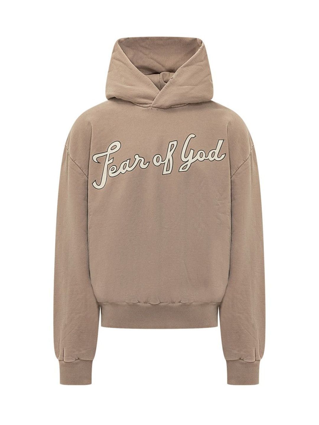 fear of god Beige Pearl Logo Hood Sweatshirt-picture-35