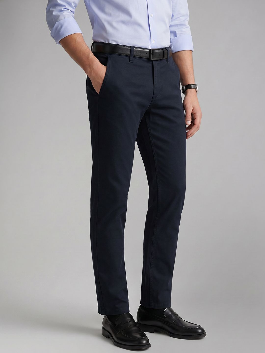 Van Heusen Men Slim Fit Formal Trousers-picture-12