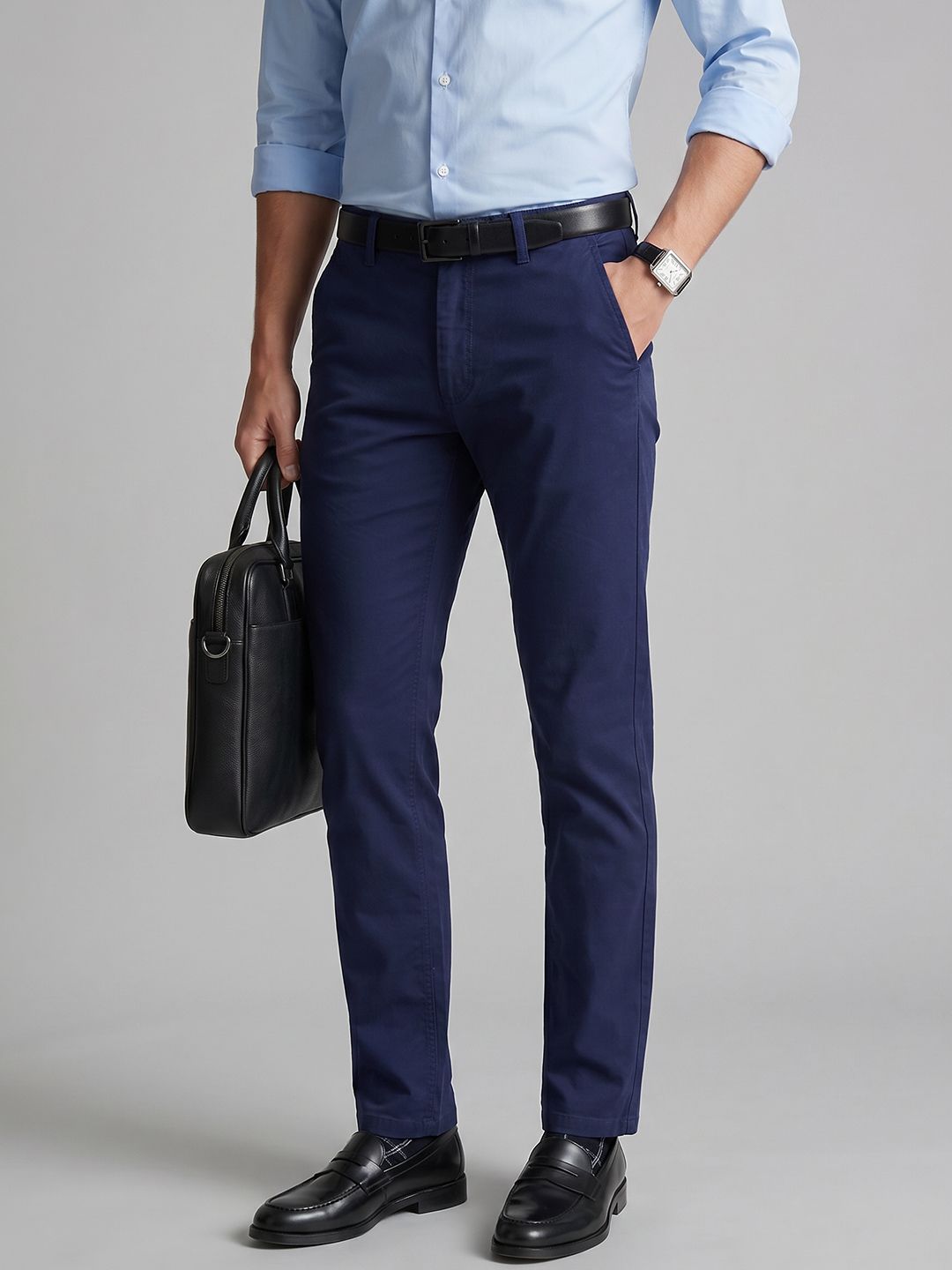 Van Heusen Men Slim Fit Formal Trousers-picture-43