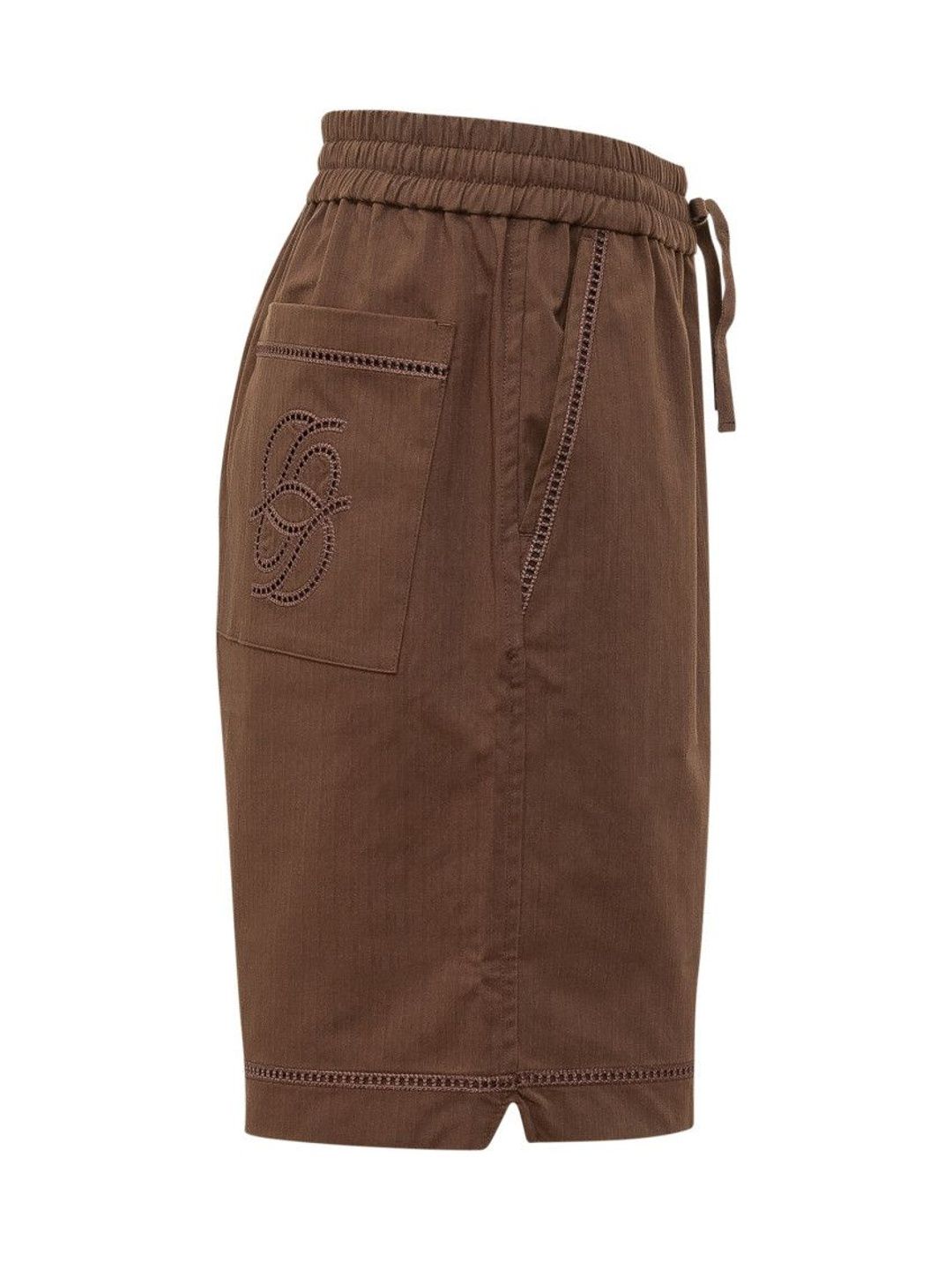 Dark Brown Solid Shorts-image-44