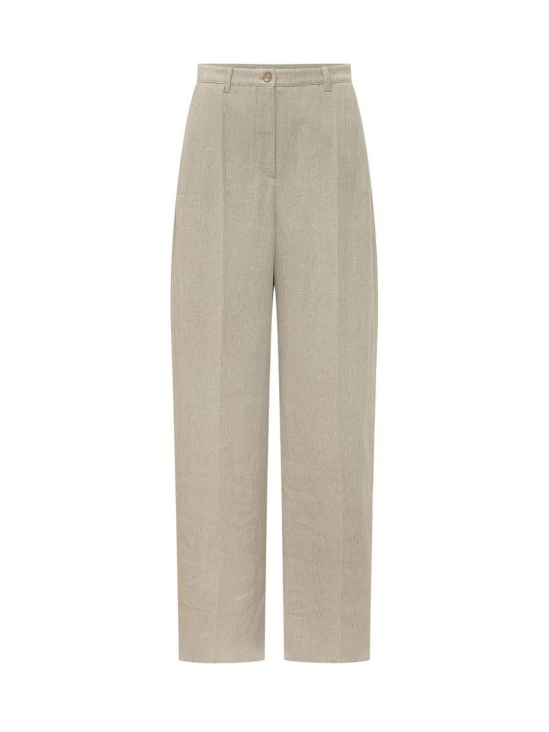 Beige Regular Flat Front Pants-image-47