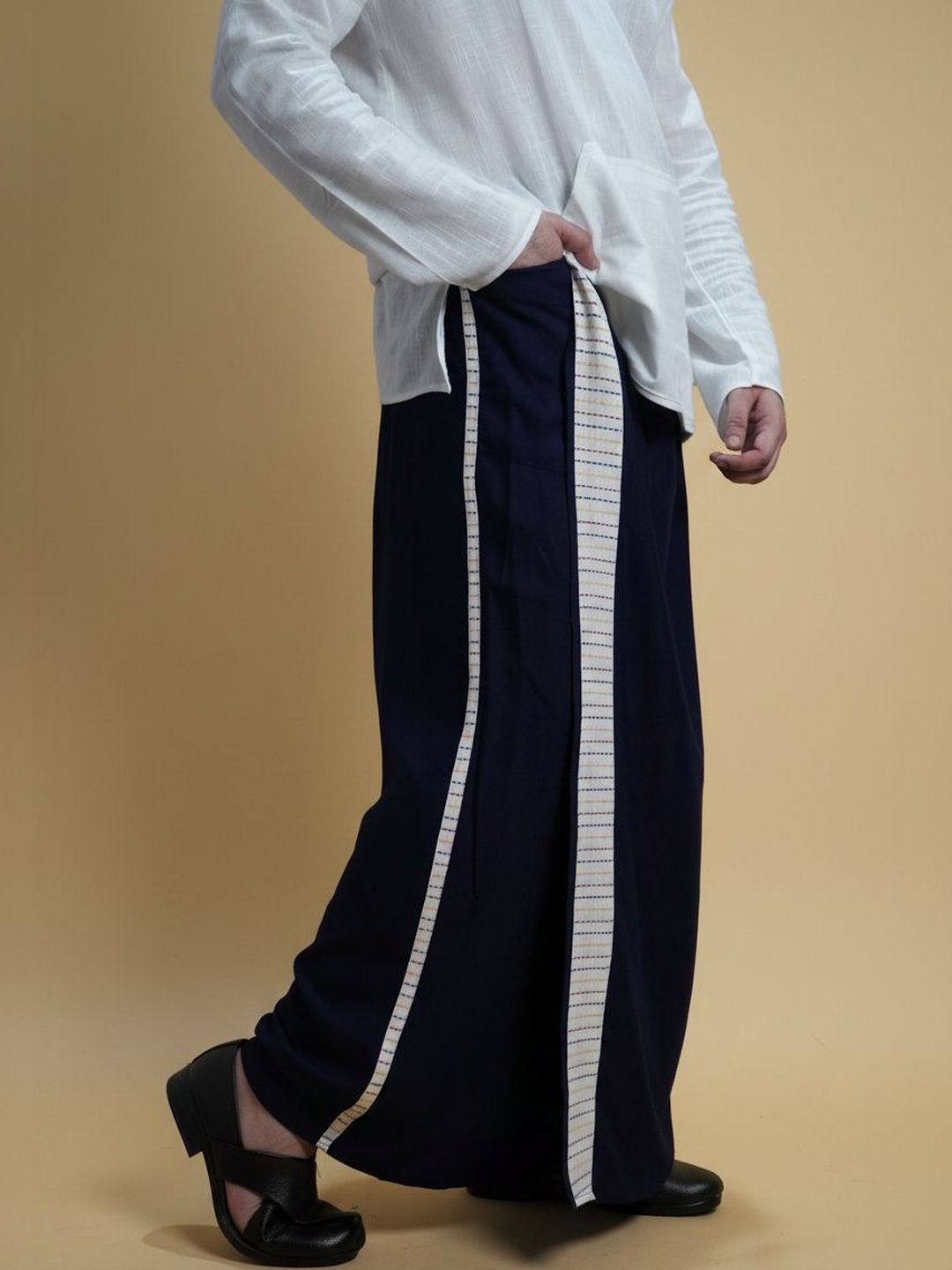 NIRMAL ONLINE Men Striped Dhoti Pants Dhotis-picture-12