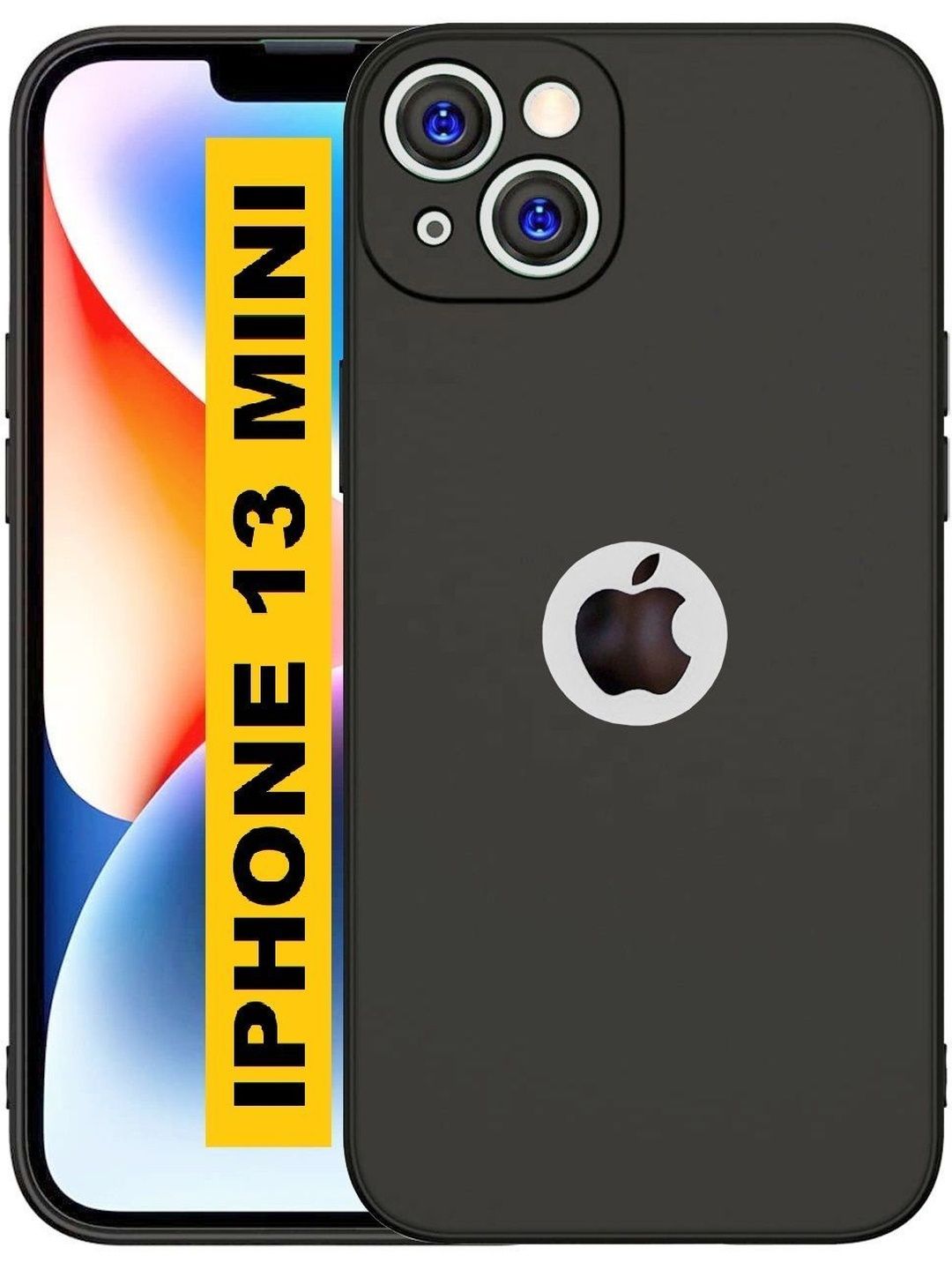 BLACK LOVIES Solid Printed iPhone 13 Mini Back Case Mobile Accessories-picture-42