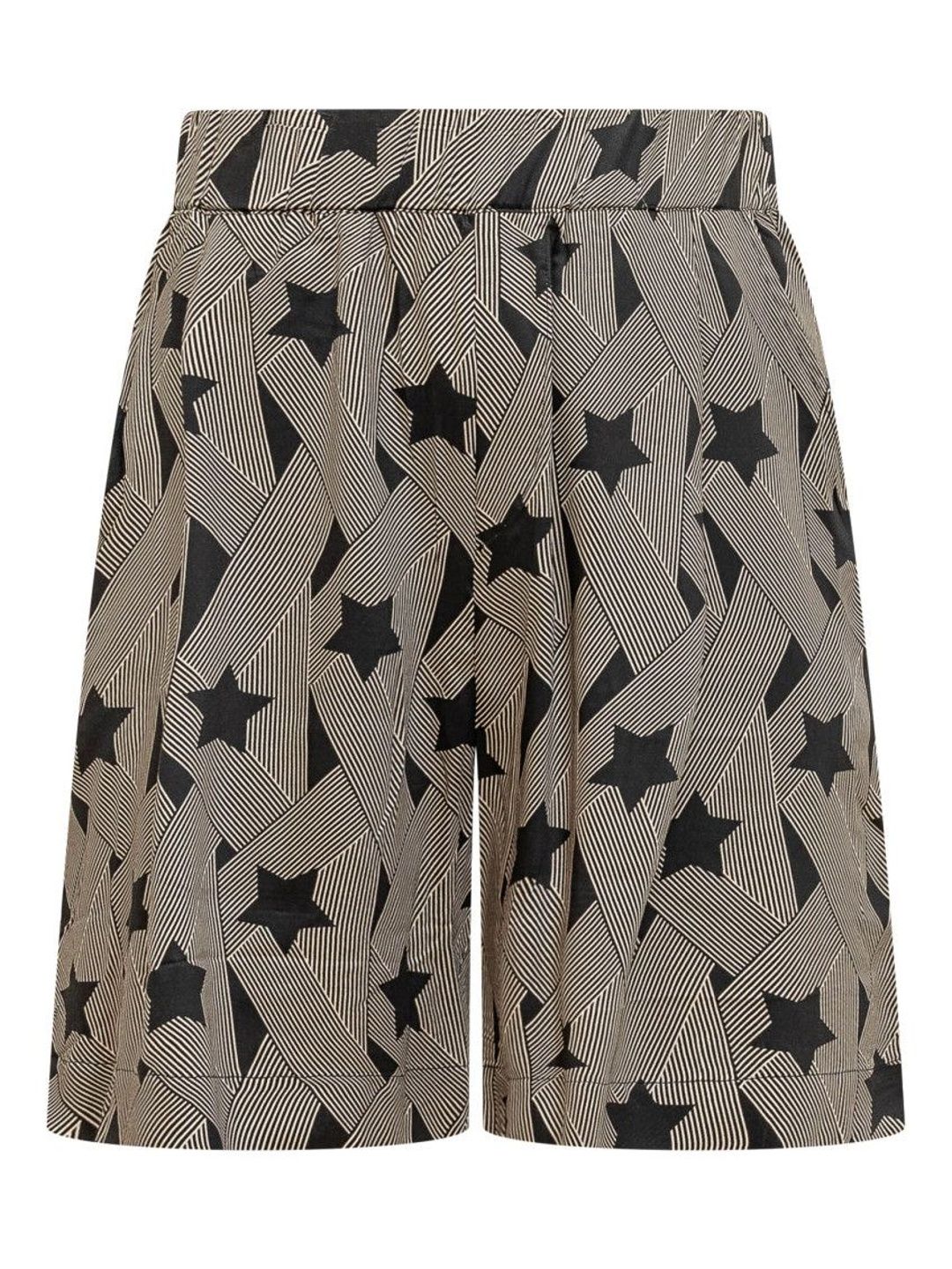 Beige Graphic Shorts-image-6