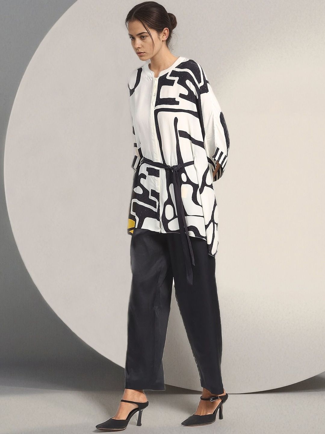 Satya Paul Print Crepe Top-image-49