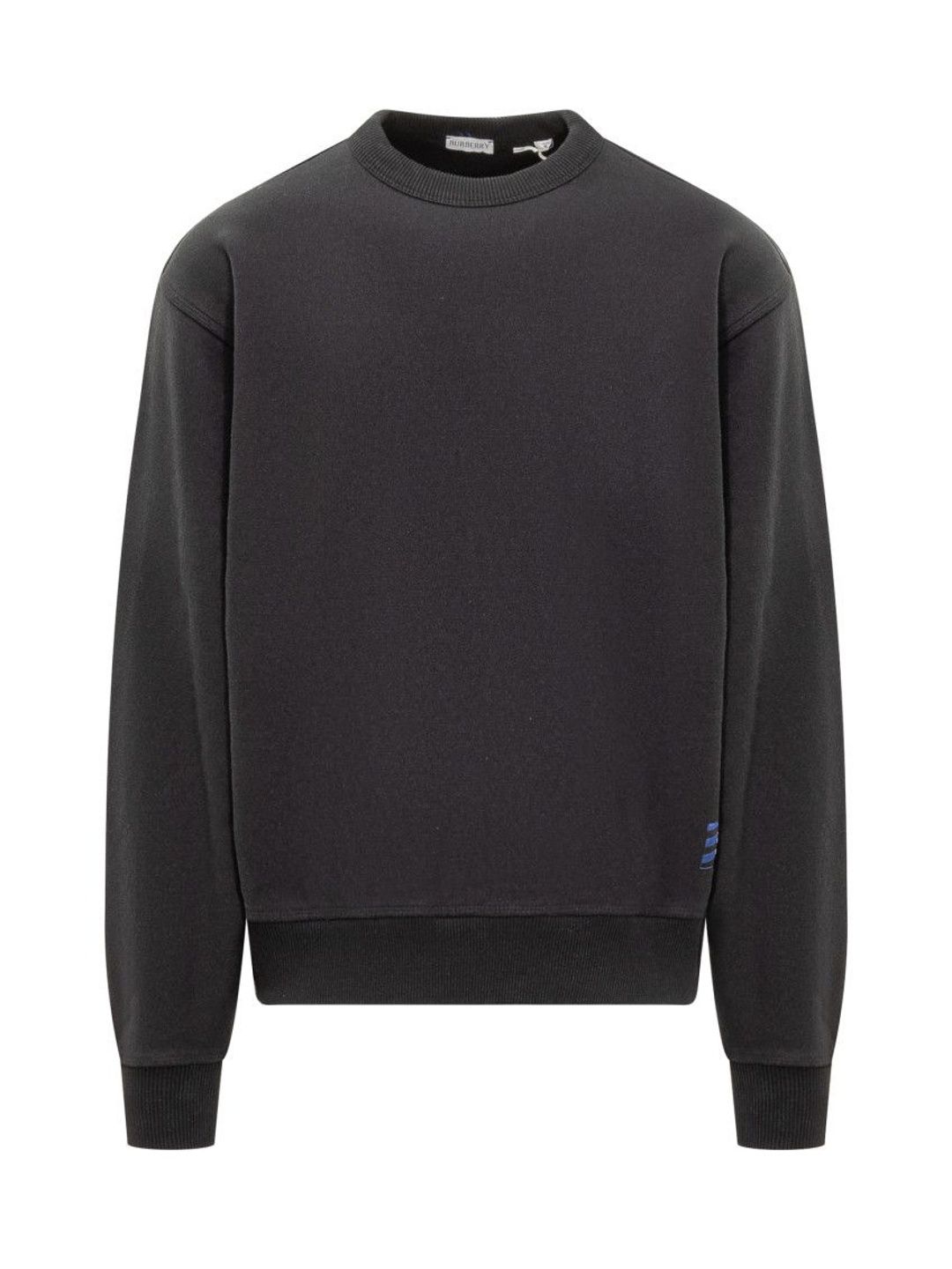burberry Black Solid Crew Neck Sweatshirt-picture-45
