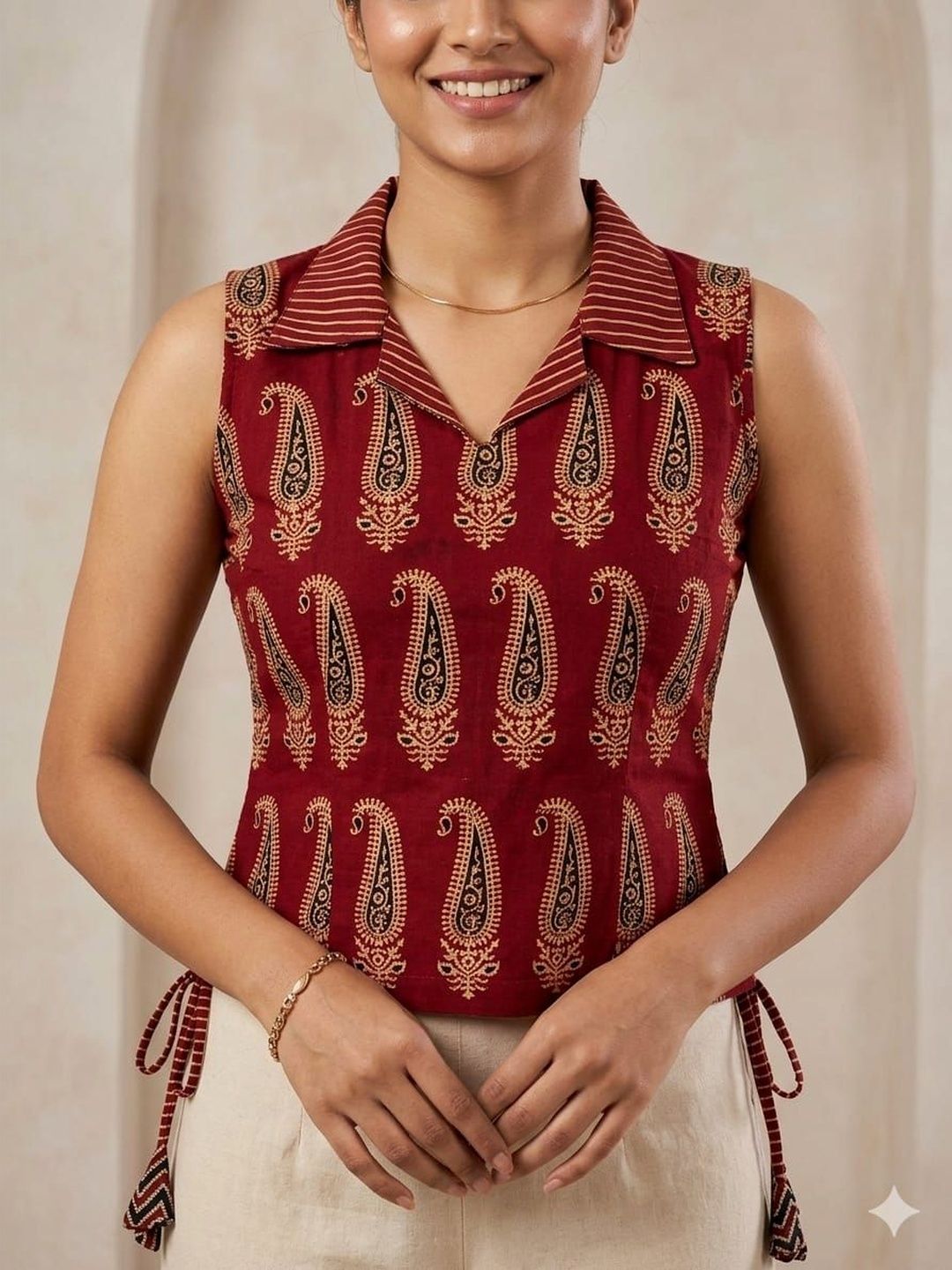 Maruti Tex Print Ethnic Cotton Top-picture-19