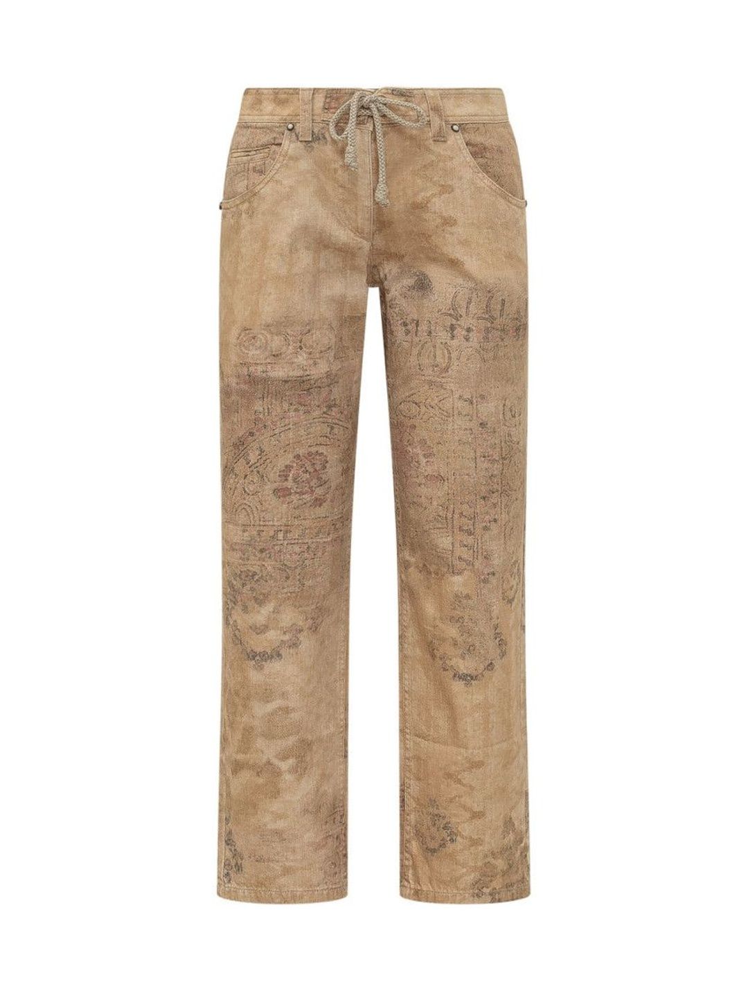 Brown Straight Flat Front Pants-image-31