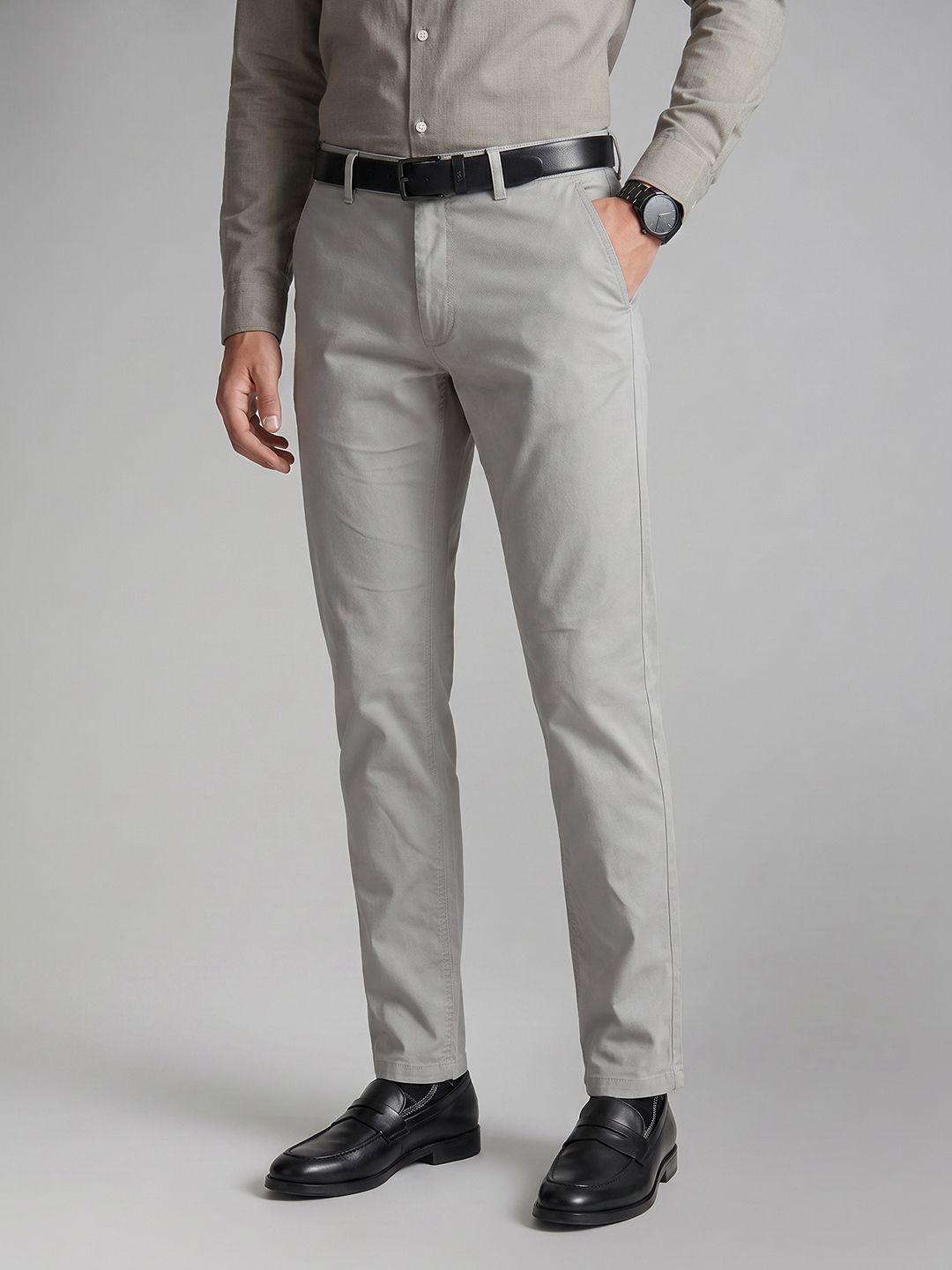 Van Heusen Men Slim Fit Formal Trousers-picture-29