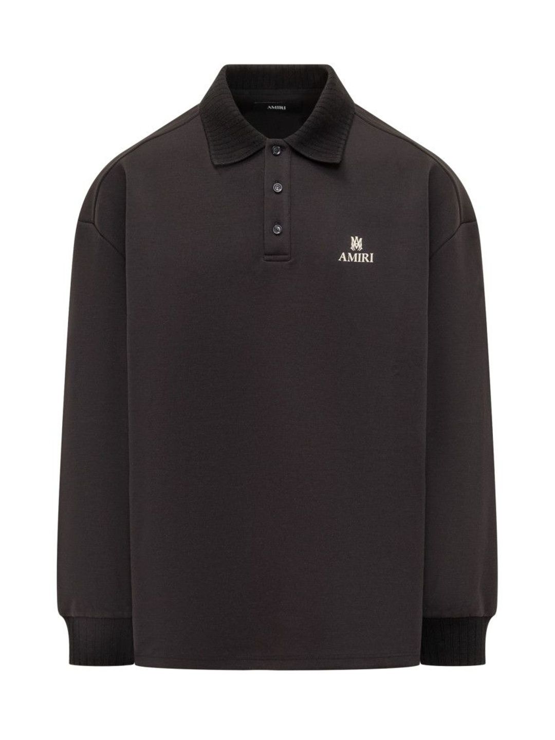 amiri Black Solid Shirt Collar Polo-picture-16