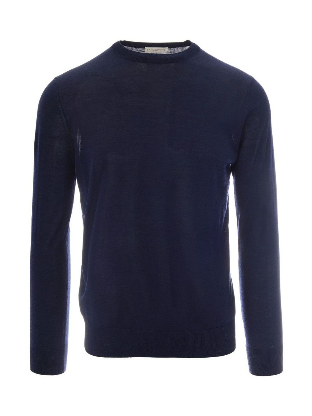 Blue Solid Crew Neck Sweater-image-26