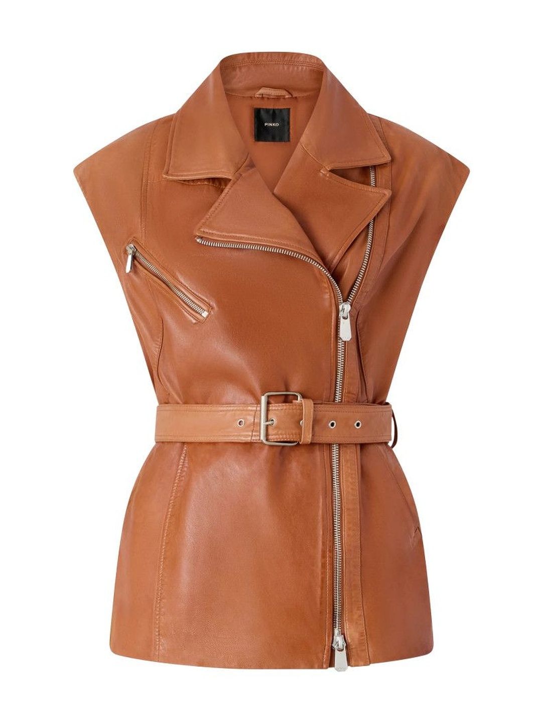 Pinko Women Brown Leather Jackets-picture-13