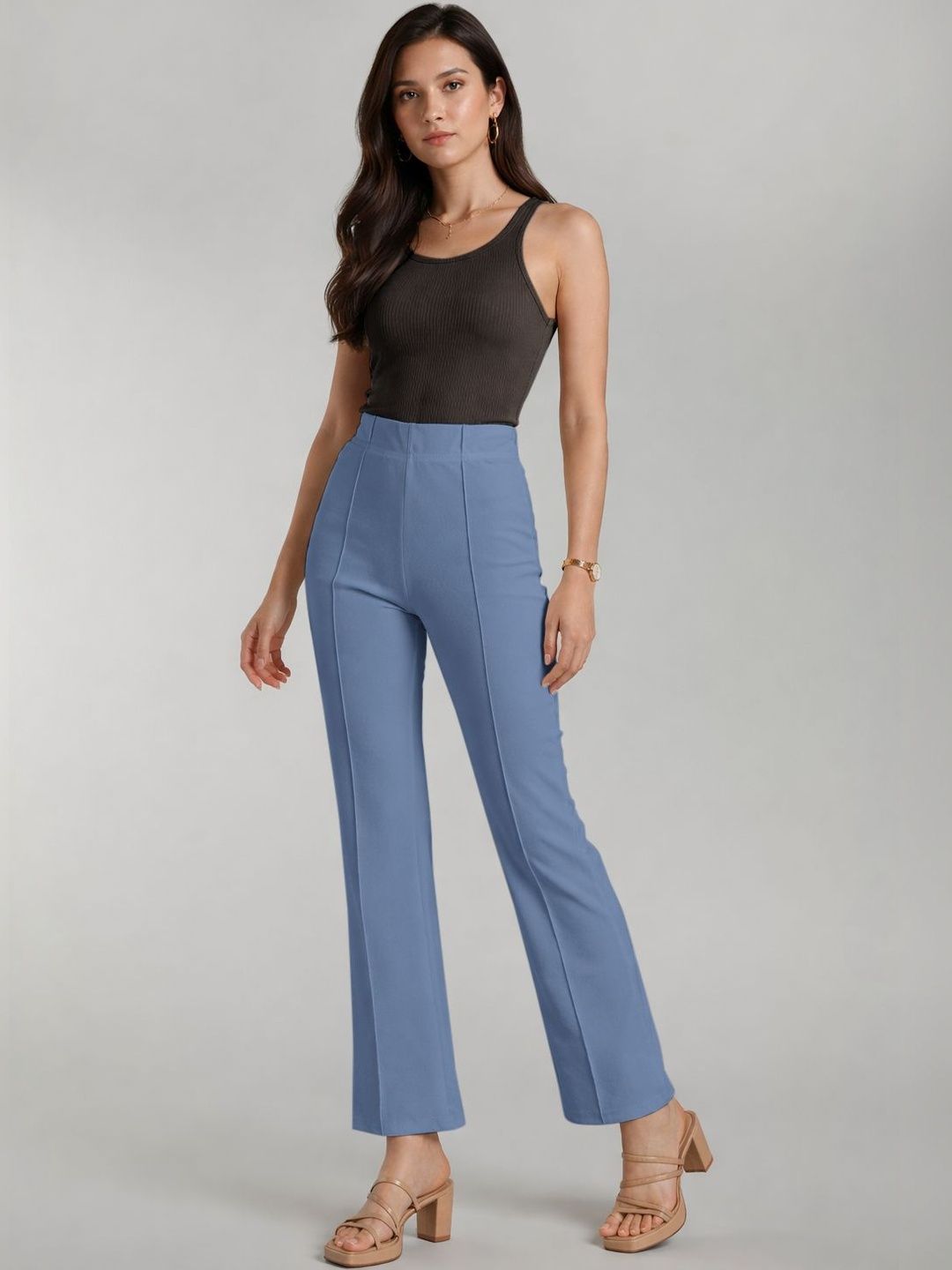 ROOPKAR Women Relaxed Easy Wash Trousers-picture-25