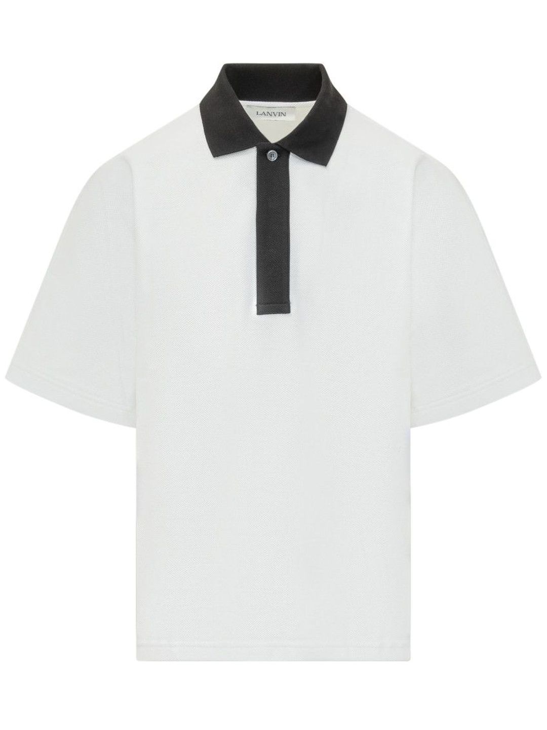 lanvin White Solid Shirt Collar Polo-picture-26