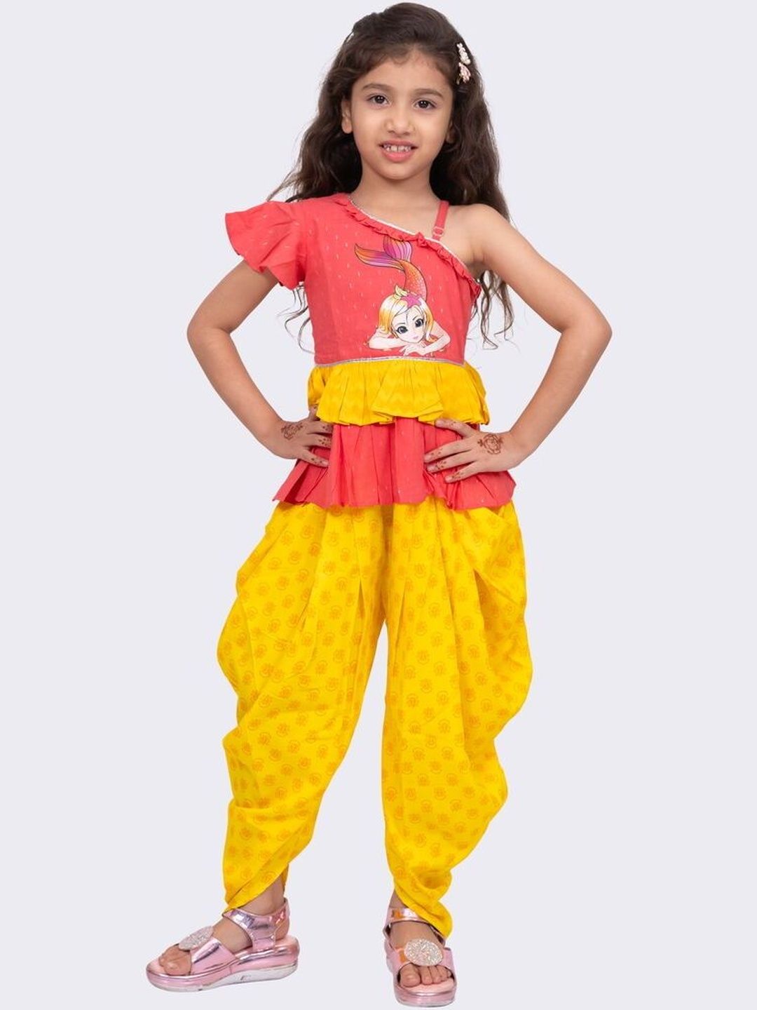 Twisha Girls Printed Top with Dhoti Pants-image-11