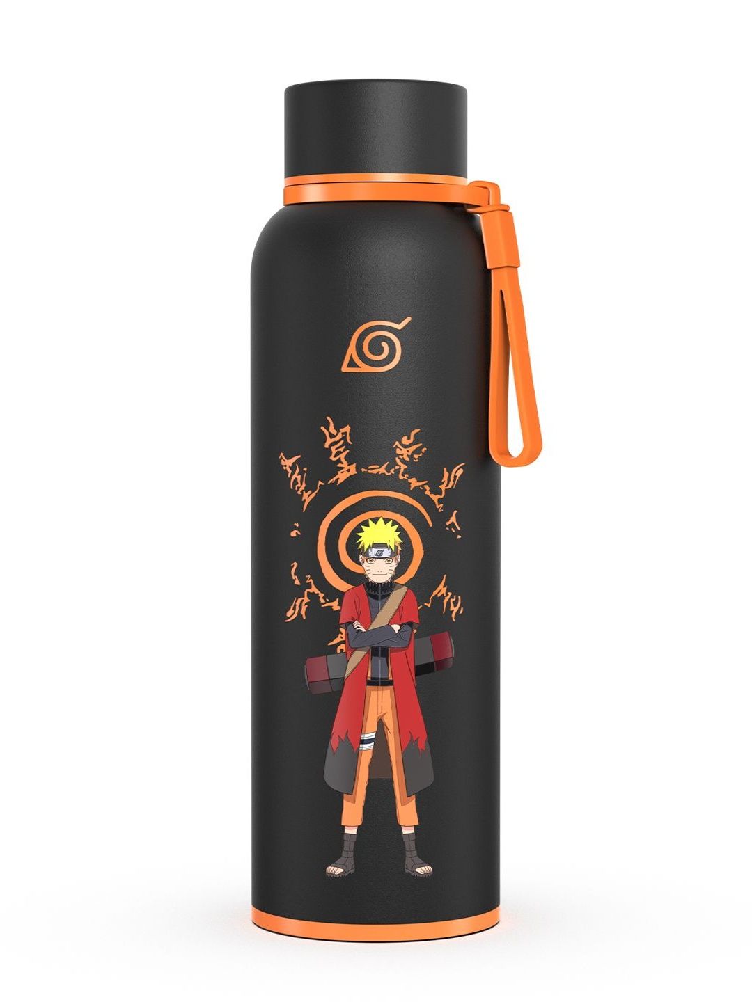 Go24 Orange & Black Single Stainless Steel Cartoon Characters Double Wall Vacuum Water Bottle-image-42
