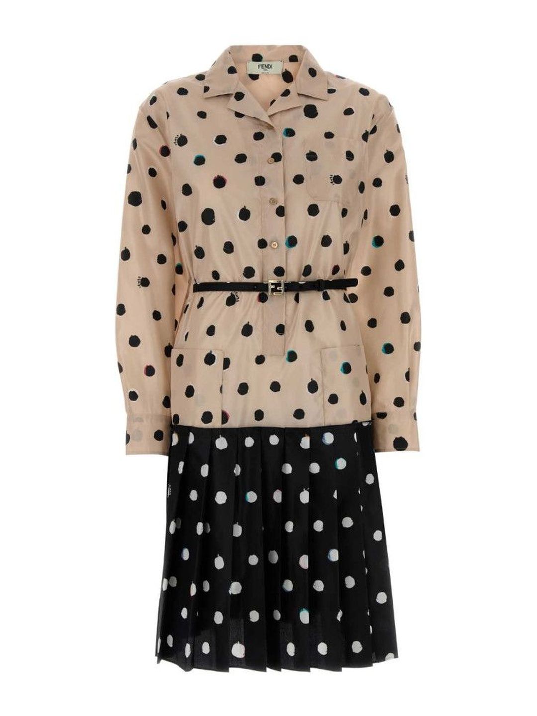 Fendi Women Beige Silk Dresses-picture-15