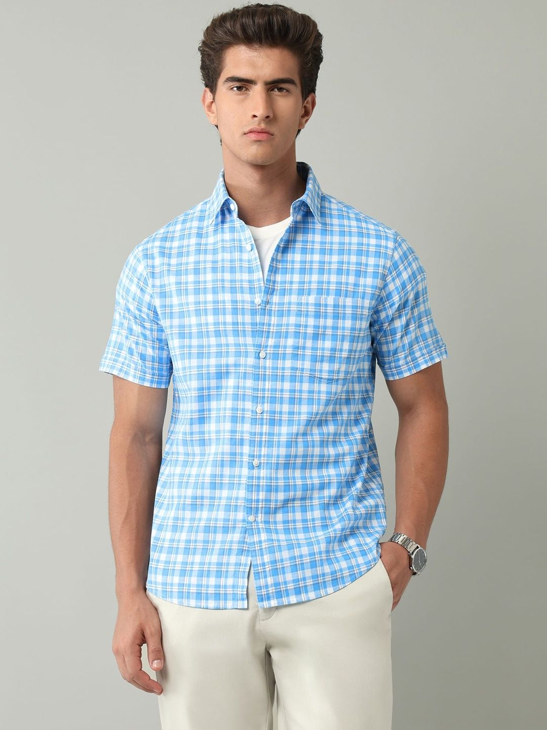 AD By Arvind Men Classic Checked Casual Shirt-picture-22