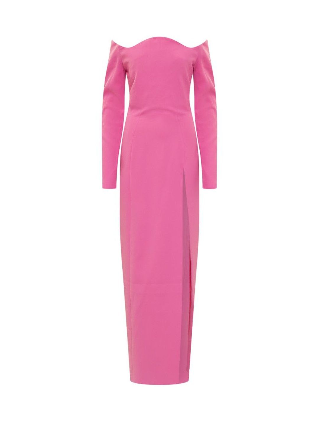 Monot Pink Off Shoulder Maxi Dress-image-3
