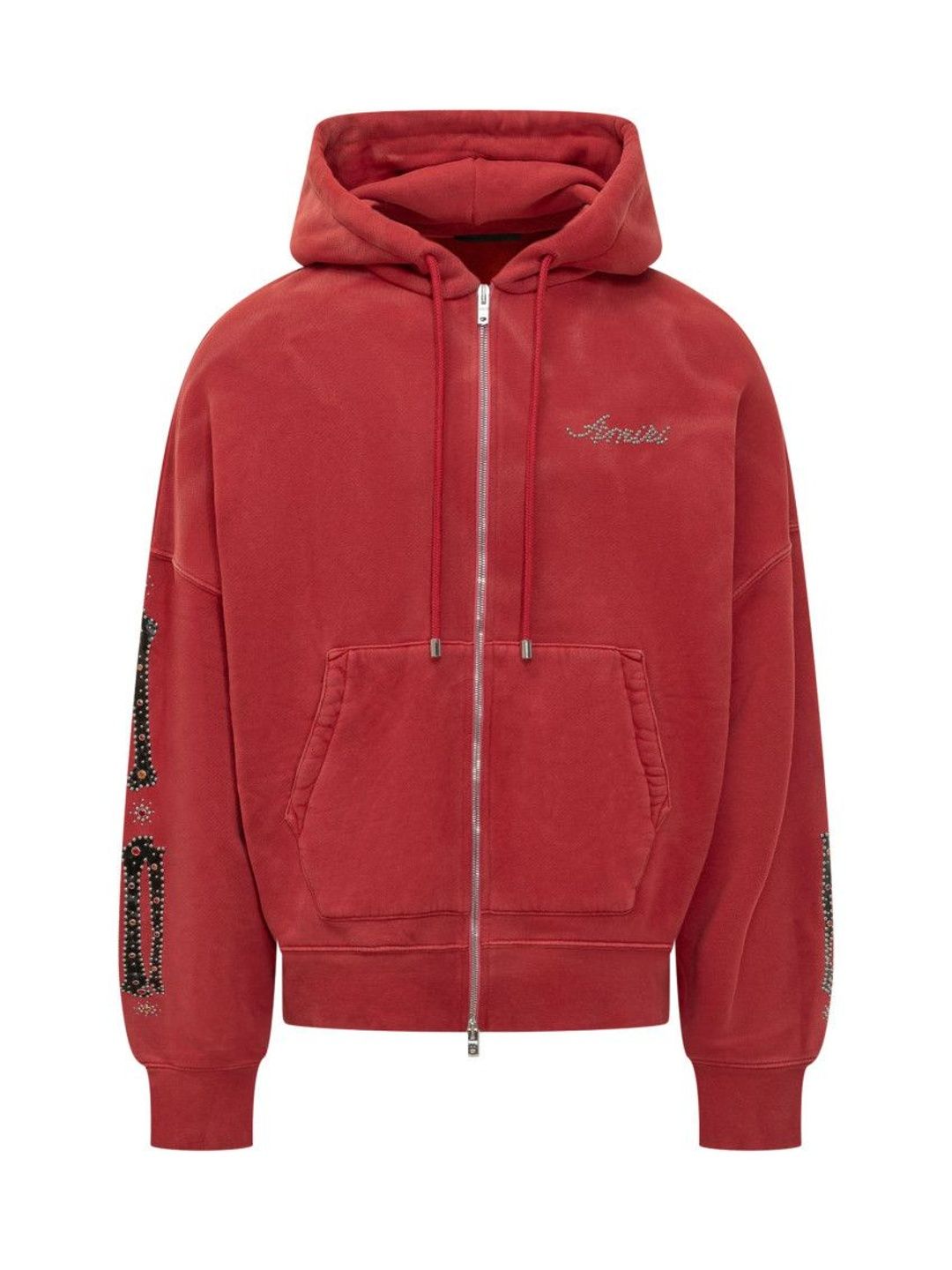 amiri Red Embellished Hood Sweatshirt-picture-35