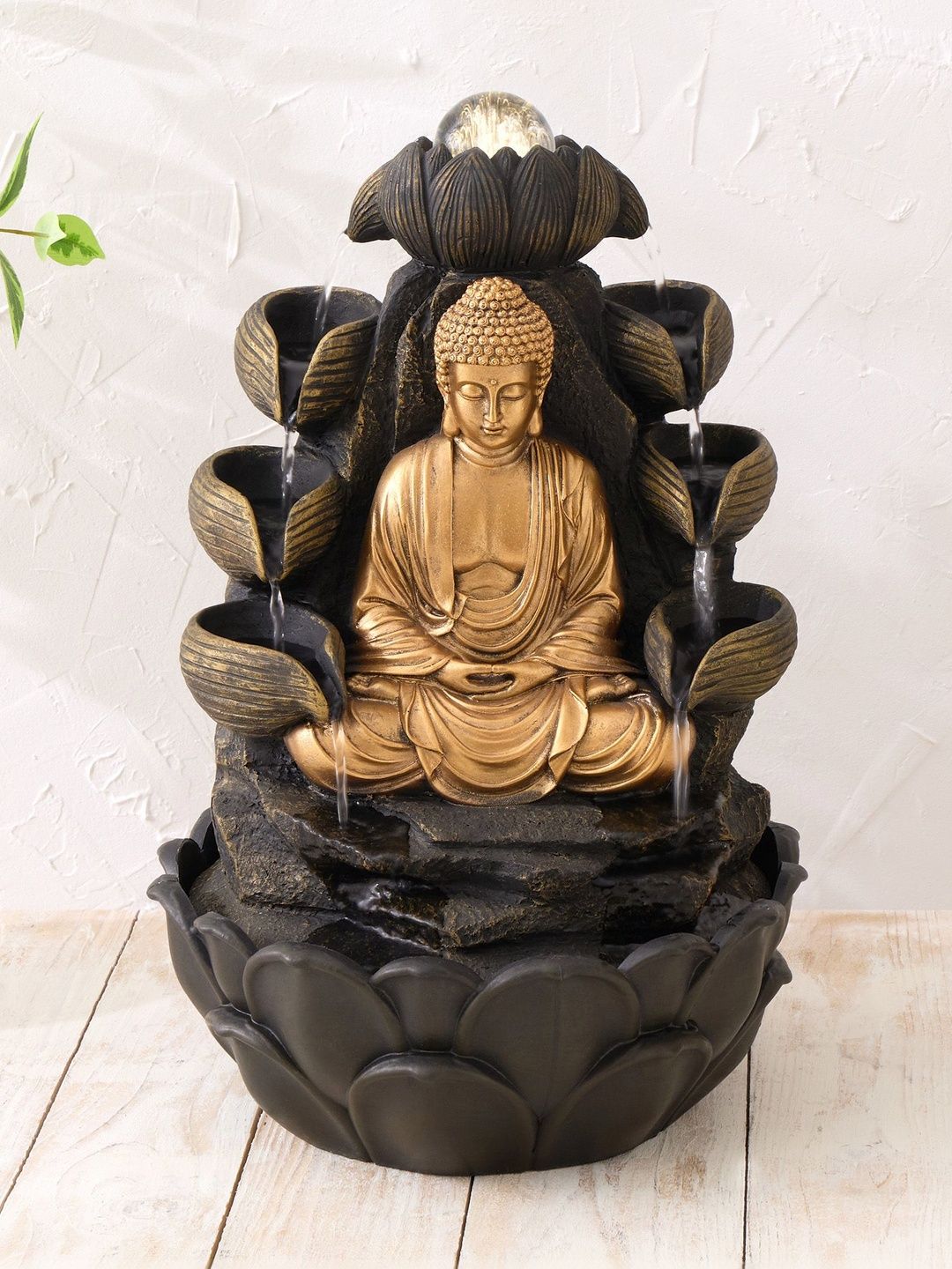 Home Centre Golden & Black Buddha Water Fountain-image-27