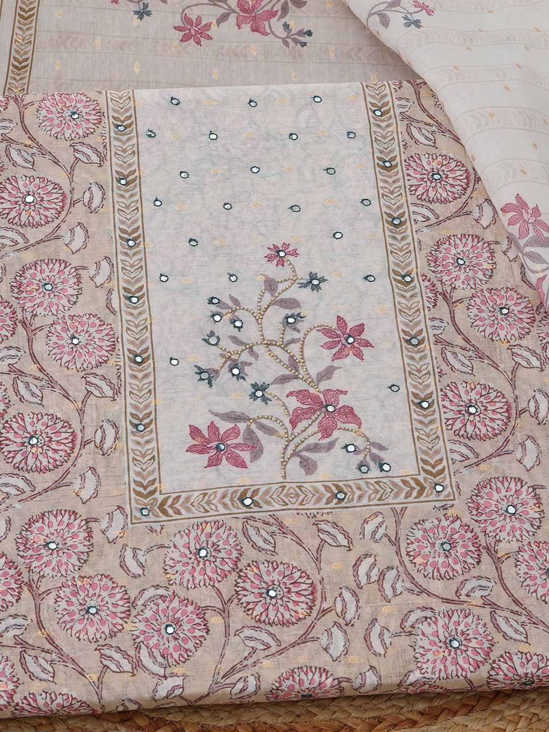 Soch Printed Pure Cotton Unstitched Dress Material-picture-39