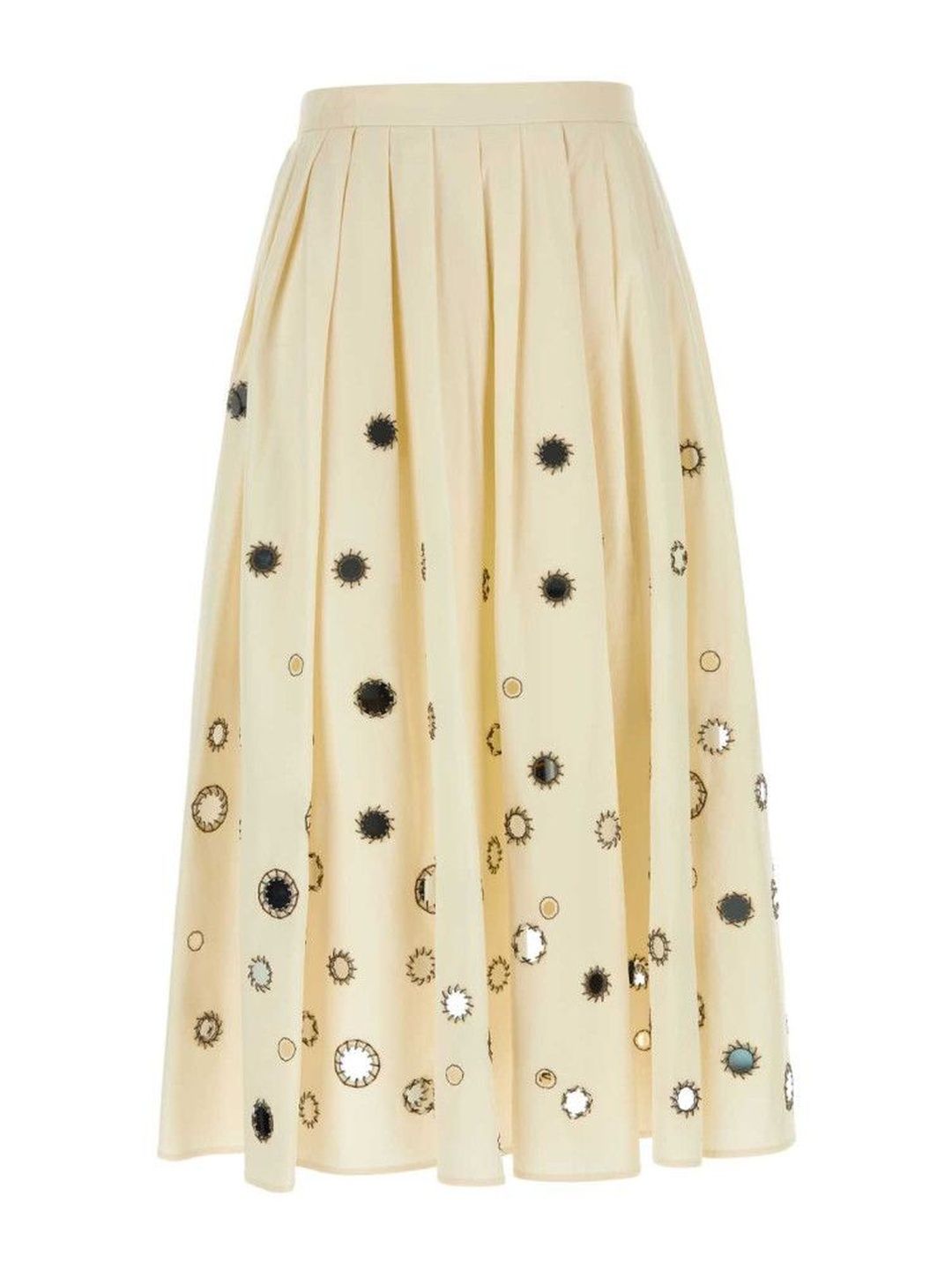 Prada Women Cream Cotton Skirts-image-42
