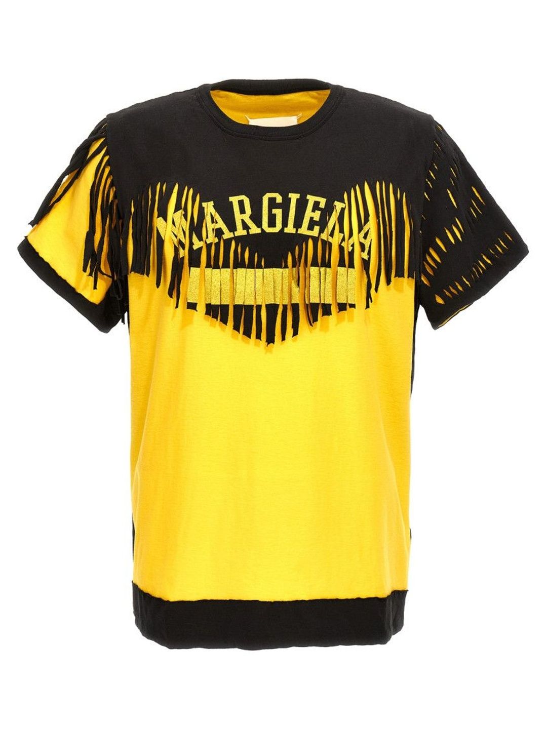 Yellow Graphic Crew Neck T-Shirt-image-4