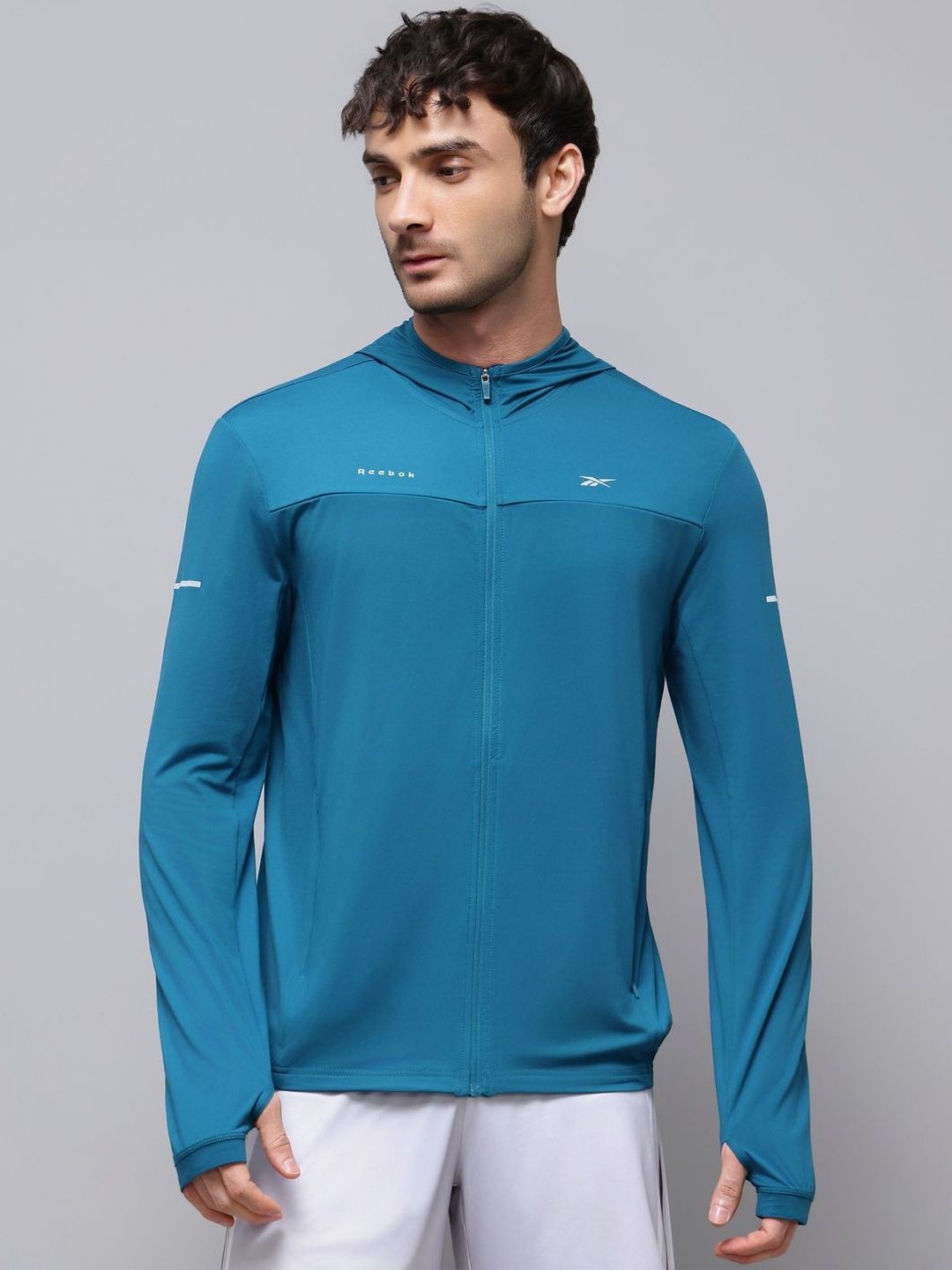 Reebok Logo Detail Hooded Track Top-picture-27