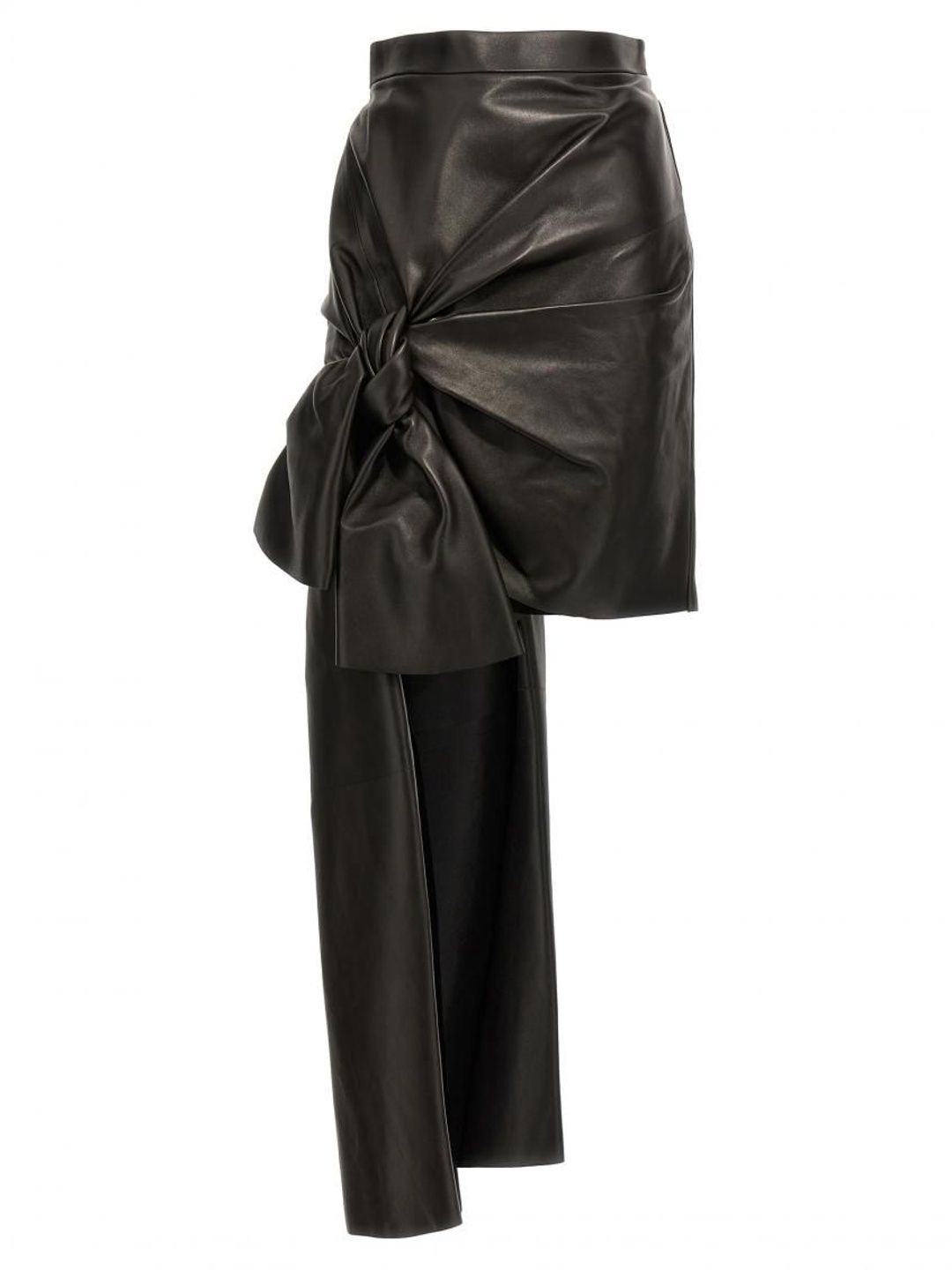 Alexander McQueen Women Black Leather Skirts-picture-30