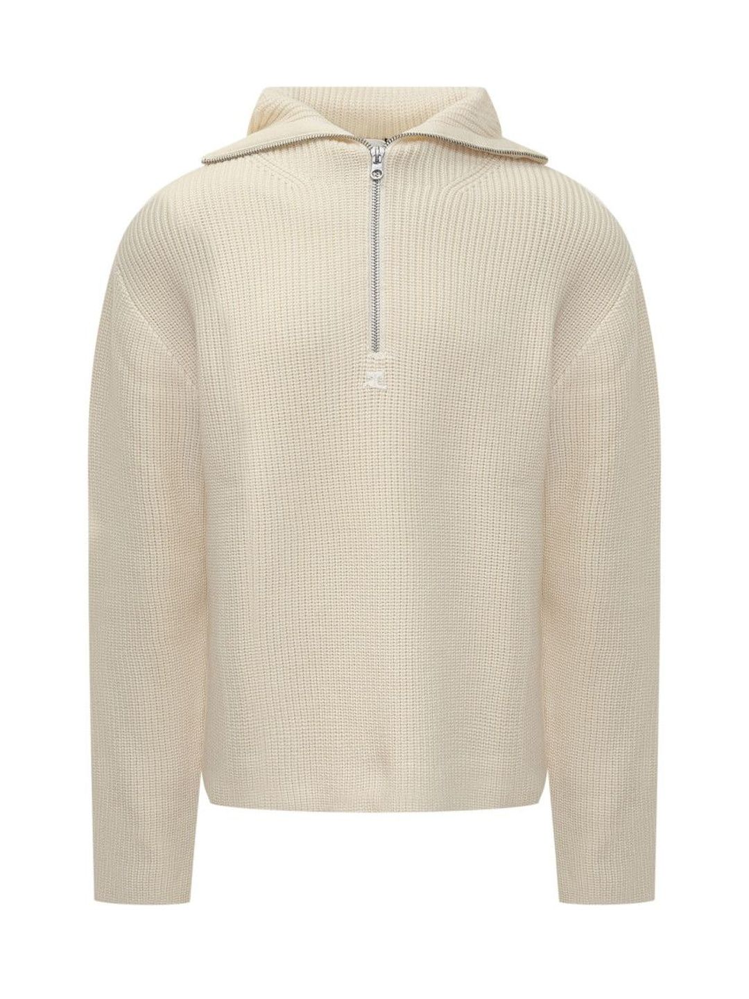 courreges Off White Solid Hood Sweatshirt-picture-19