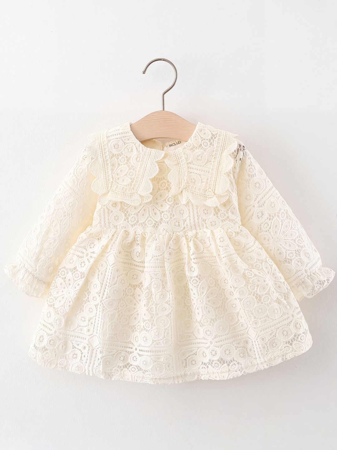 INCLUD Peter Pan Collar Lace Long Dress-picture-40