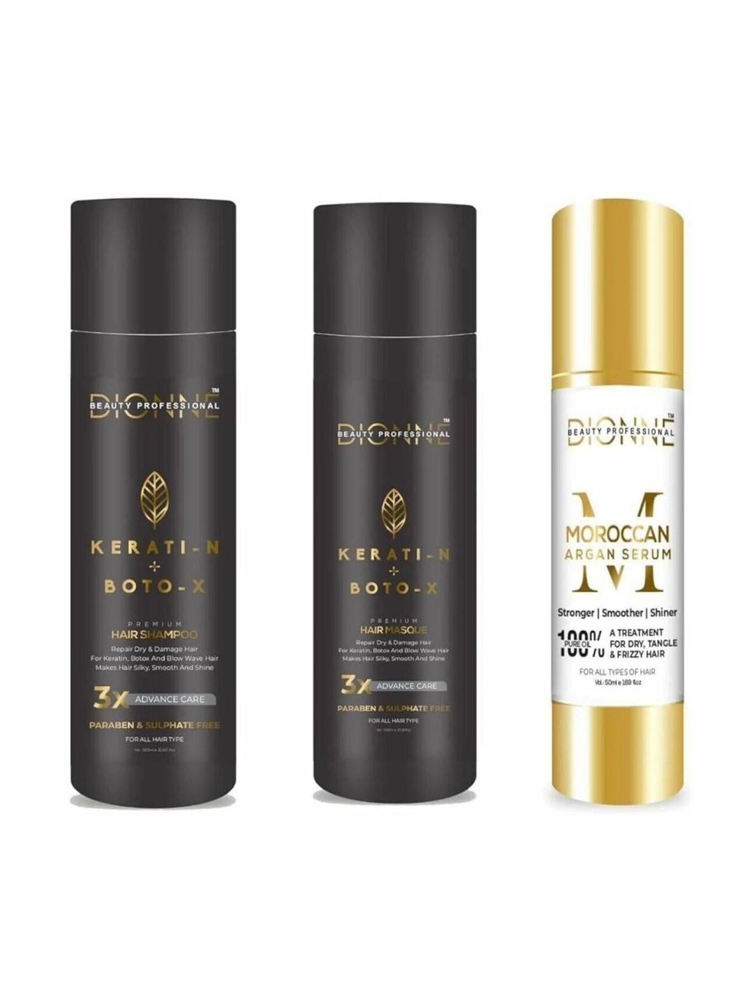 DIONNE BEAUTY PROFESSIONAL Set Of 3 Hair Shampoo & Masque & Hair Serum - 570 ml-image-24