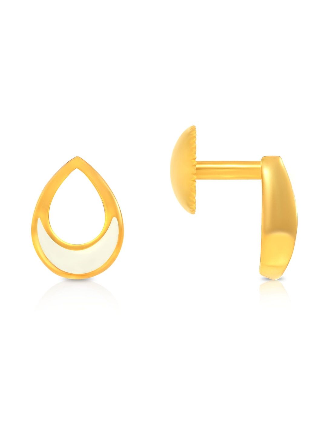 BHIMA Jewels 22K BIS Hallmark Frosted Dew Gold Stud Earrings-picture-28