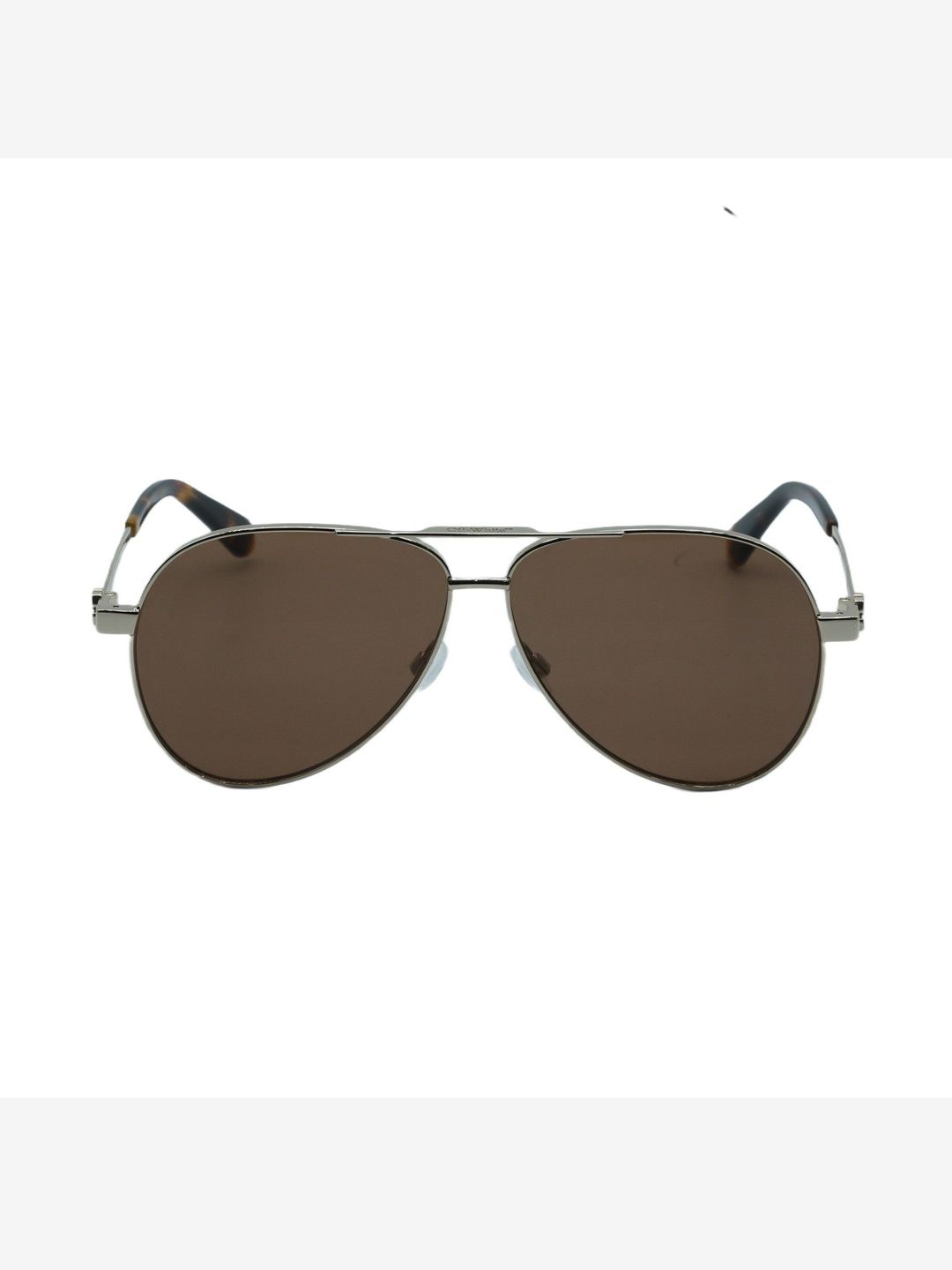 Off-White Men Brown Lens & Gold-Toned Aviator Sunglasses with UV Protected Lens-image-44